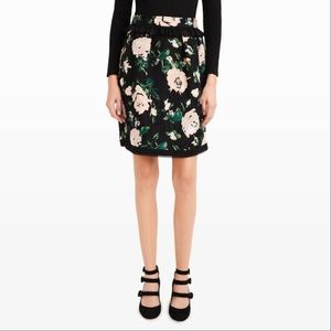 Club Monaco Floral Silk Skirt